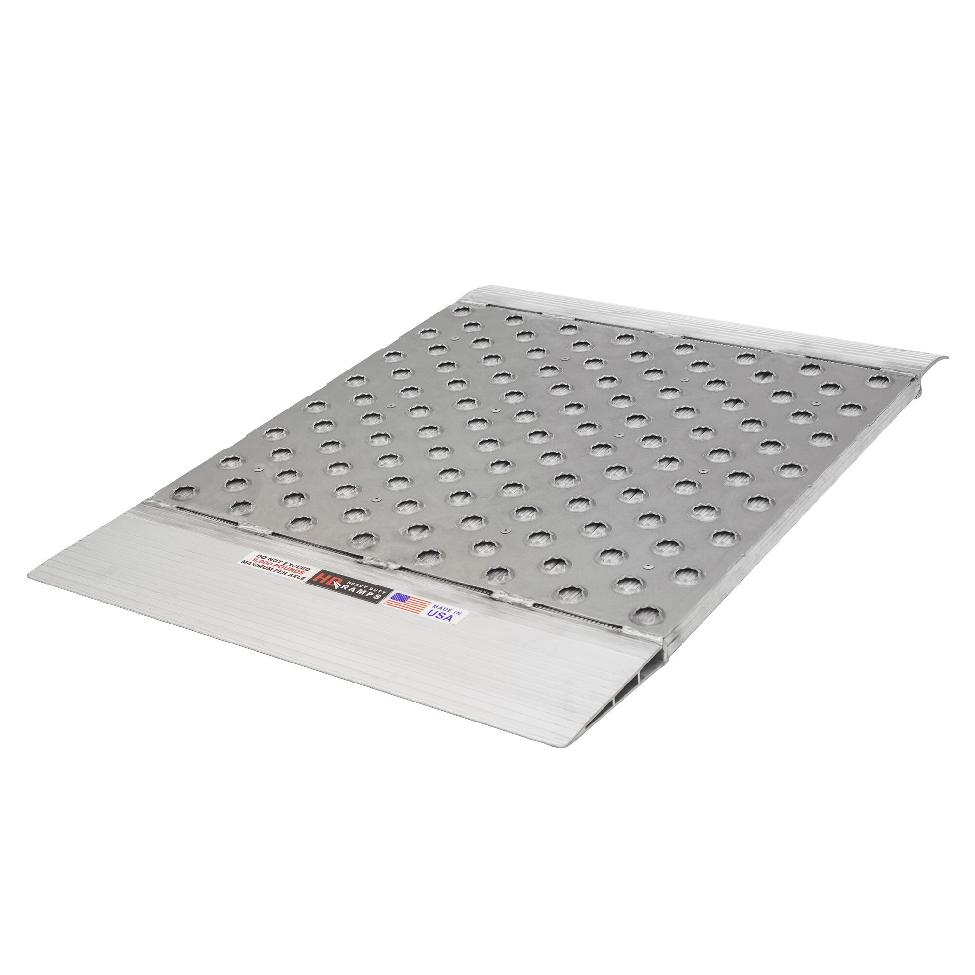 Silver Spring Punch Plate Shipping Container Ramp - 48in. x 36in., 8000 lb Capacity, Aluminum, 6in. Load Height, Model# 08-36-048-06-TS4